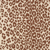 Schumacher Iconic Leopard Brown On Neutral Wallpaper