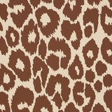 Schumacher Iconic Leopard Brown On Neutral Wallpaper