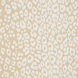 Schumacher Iconic Leopard Ivory On Neutral Wallpaper