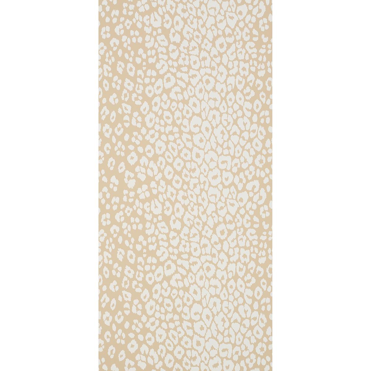 Schumacher Iconic Leopard Ivory On Neutral Wallpaper