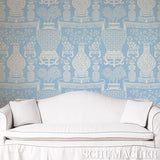 Schumacher Hellene Sky Wallpaper