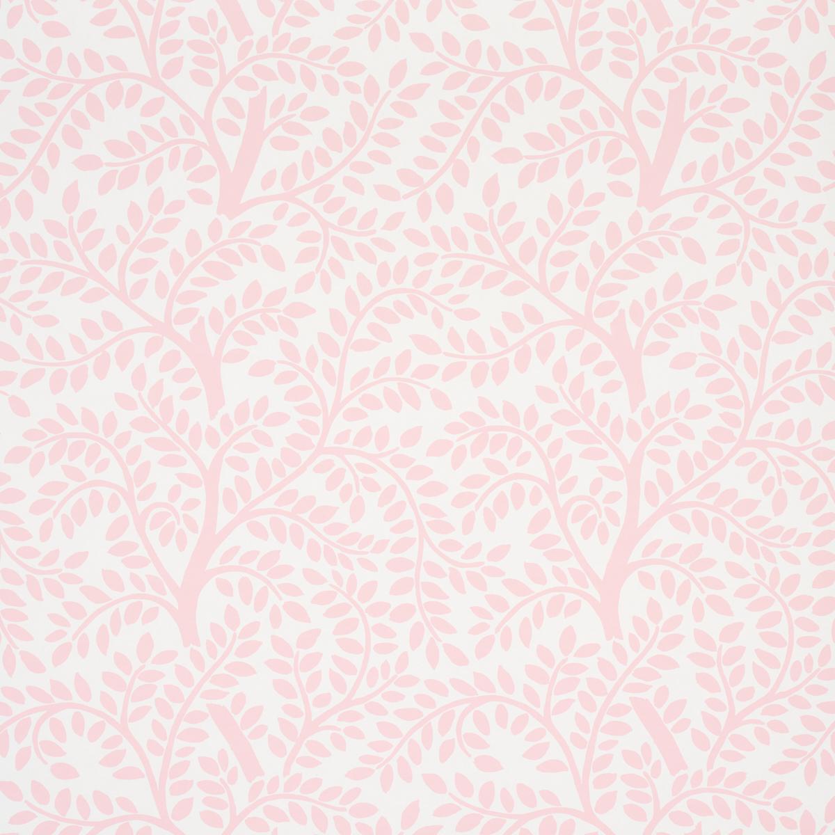 Schumacher Temple Garden Ii Blush Wallpaper
