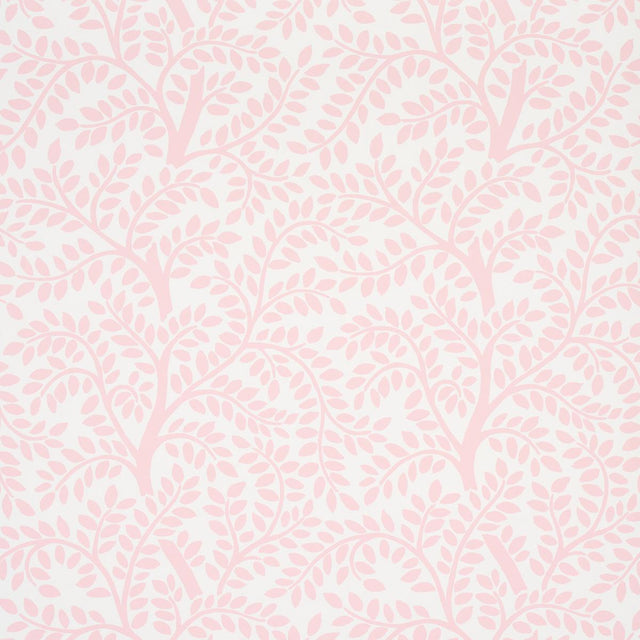 Schumacher Temple Garden Ii Blush Wallpaper
