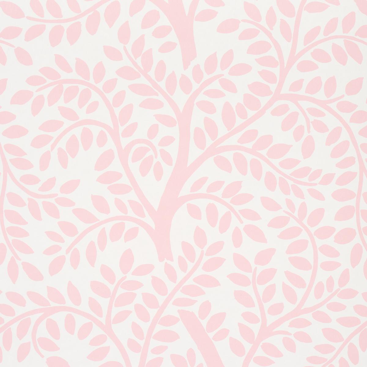 Schumacher Temple Garden Ii Blush Wallpaper