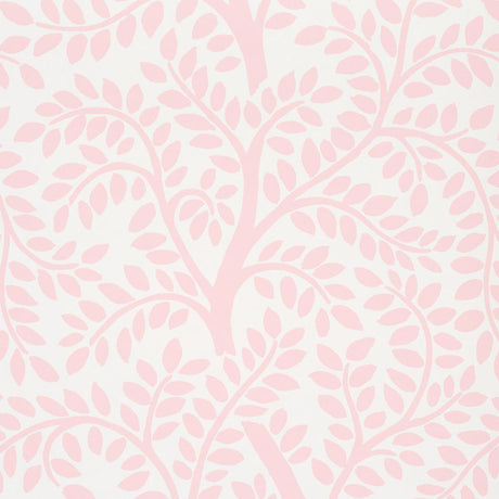 Schumacher Temple Garden Ii Blush Wallpaper