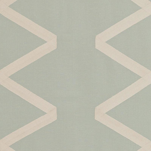 Schumacher Legere Linen Silk Appliqu Opal Fabric