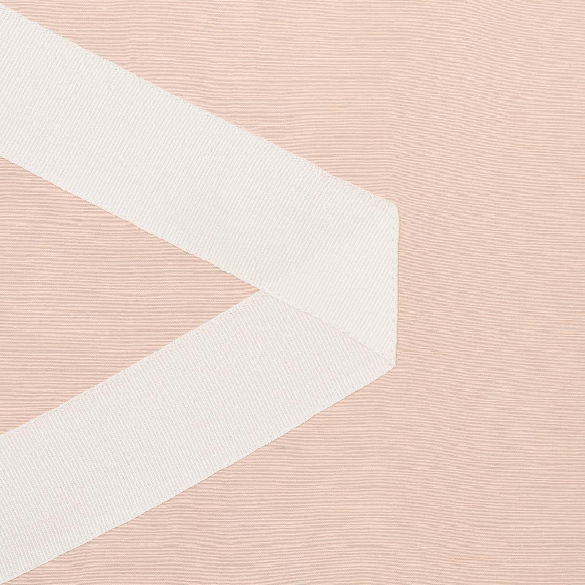 Schumacher Legere Linen Silk Appliqu Ivory On Blush Fabric