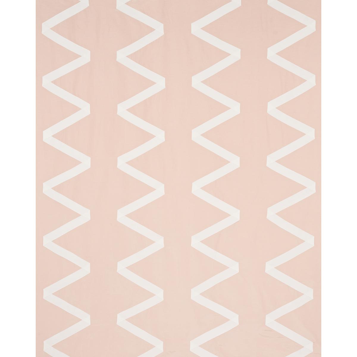 Schumacher Legere Linen Silk Appliqu Ivory On Blush Fabric