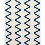 Schumacher Legere Linen Silk Appliqu Cobalt On Ivory Fabric