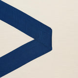 Schumacher Legere Linen Silk Appliqu Cobalt On Ivory Fabric