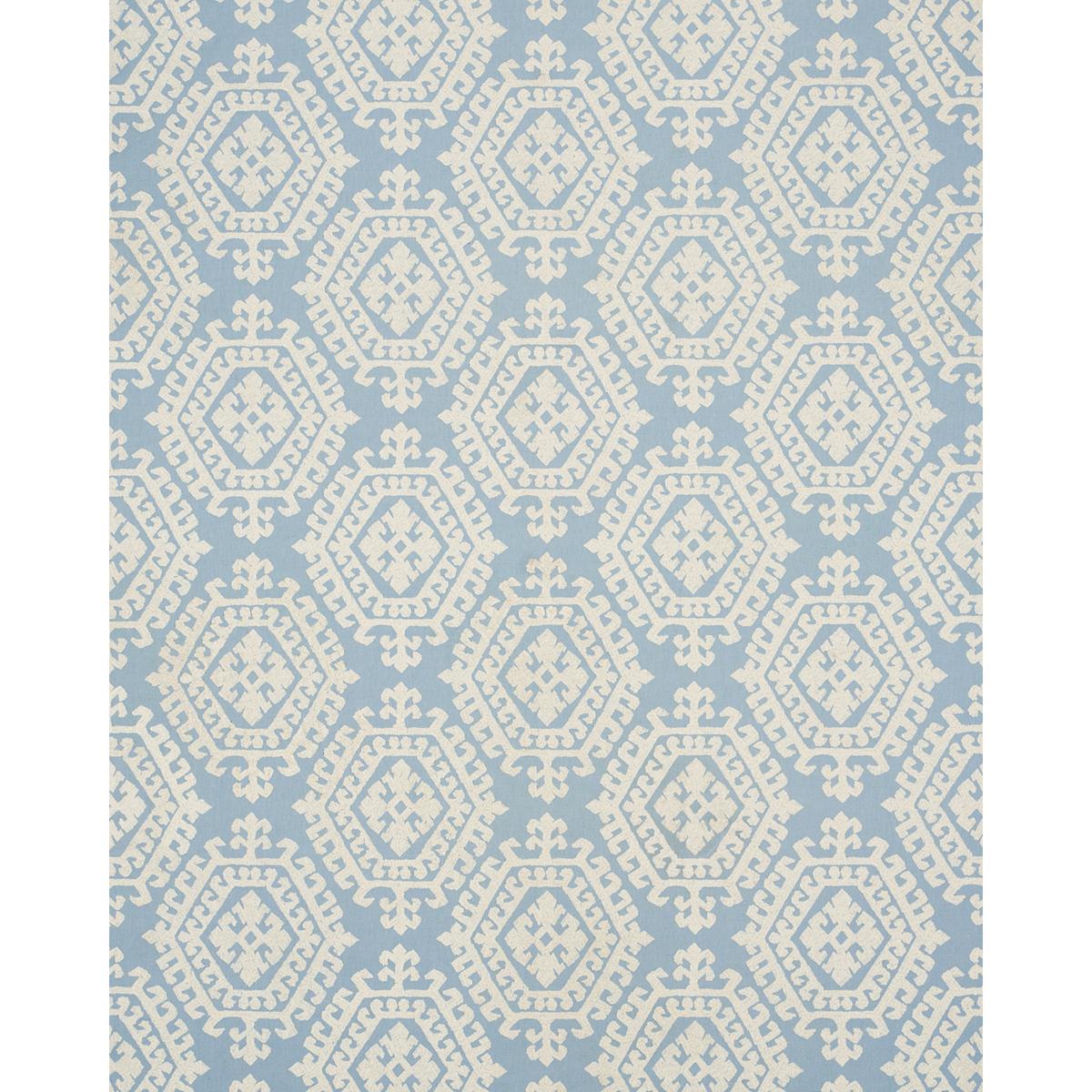 Schumacher Omar Embroidery Sky Fabric