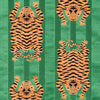 Schumacher Jokhang Tiger Velvet Green Fabric