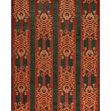 Schumacher Jokhang Tiger Velvet Red & Green Fabric