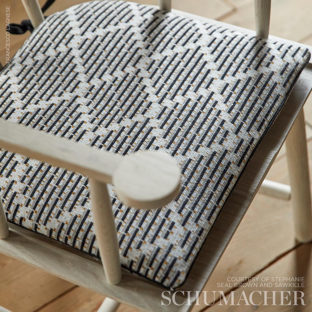 Schumacher Berg Pingl Moonstone Fabric