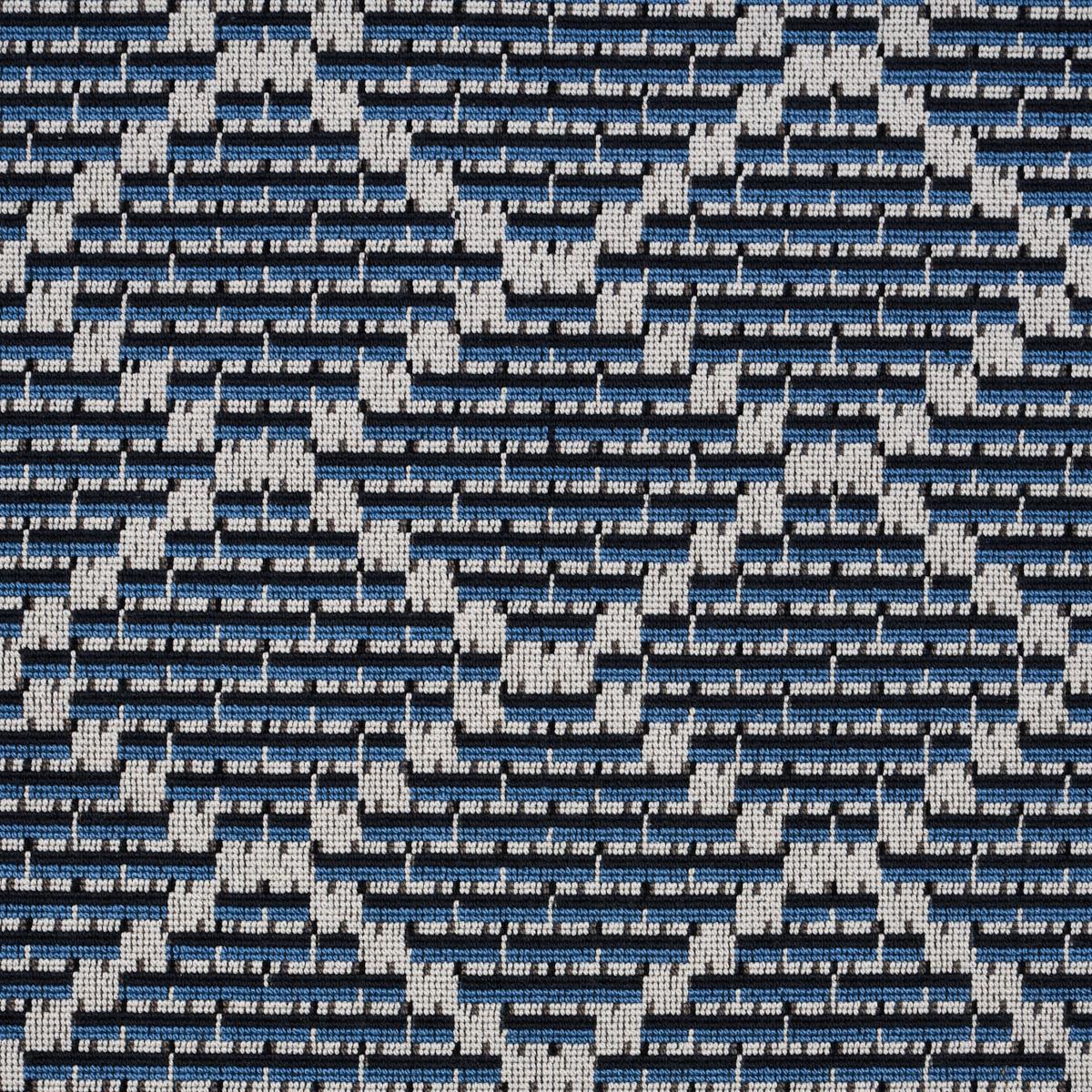 Schumacher Berg Pingl Indigo Fabric