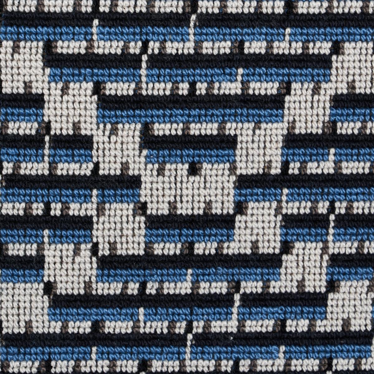 Schumacher Berg Pingl Indigo Fabric