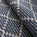 Schumacher Berg Pingl Indigo Fabric