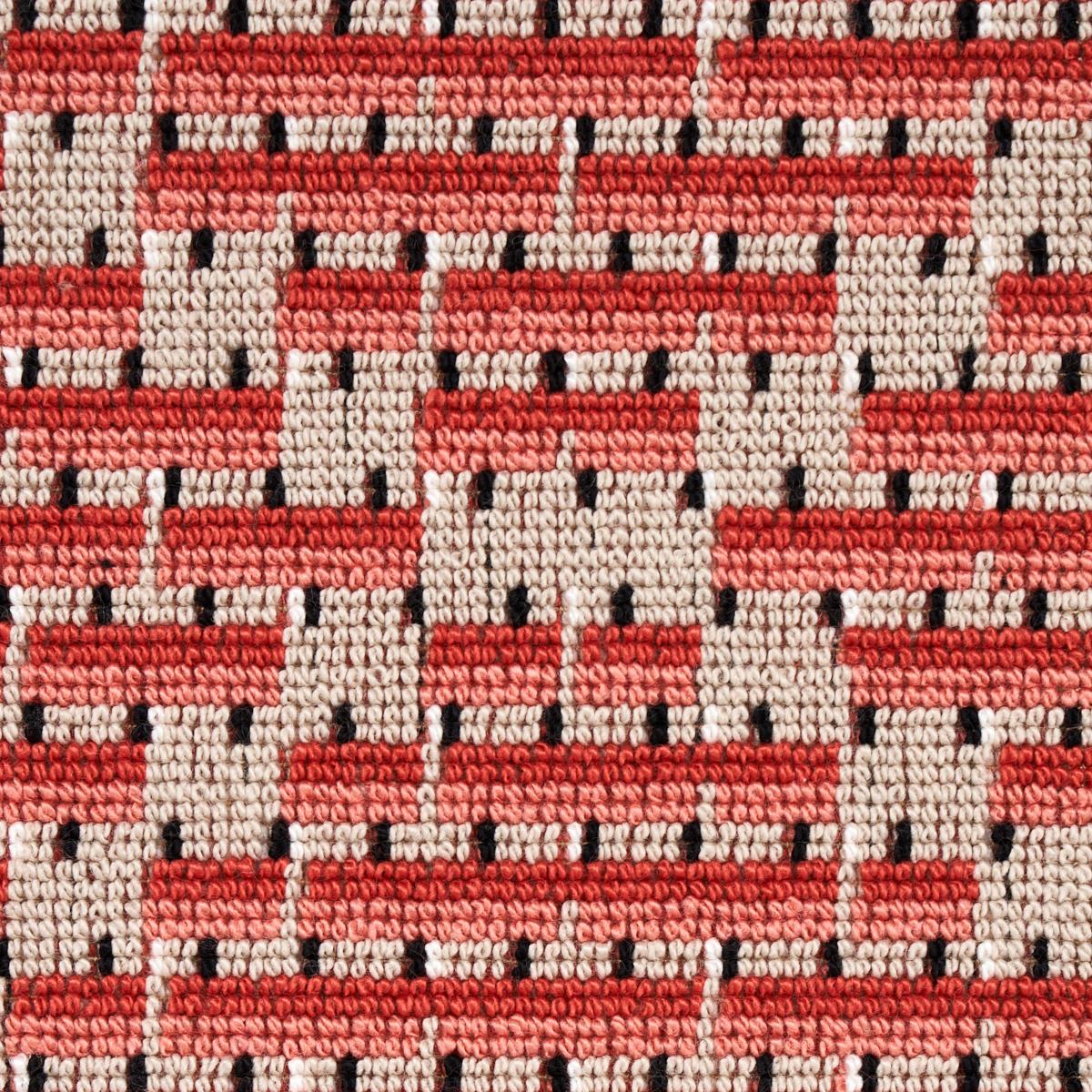 Schumacher Berg Pingl Coral Fabric