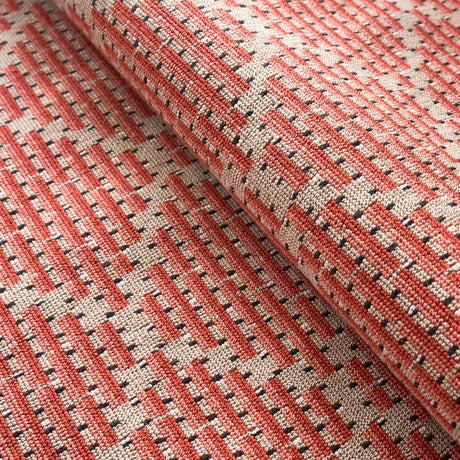 Schumacher Berg Pingl Coral Fabric