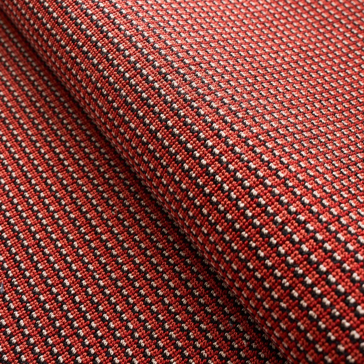 Schumacher Grunda Pingl Cinnabar Fabric