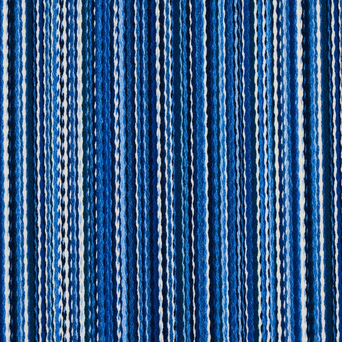 Schumacher Fino Stripe Indoor/Outdoor Cobalt Fabric