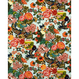 Schumacher Chiang Mai Dragon Velvet Aquamarine Fabric