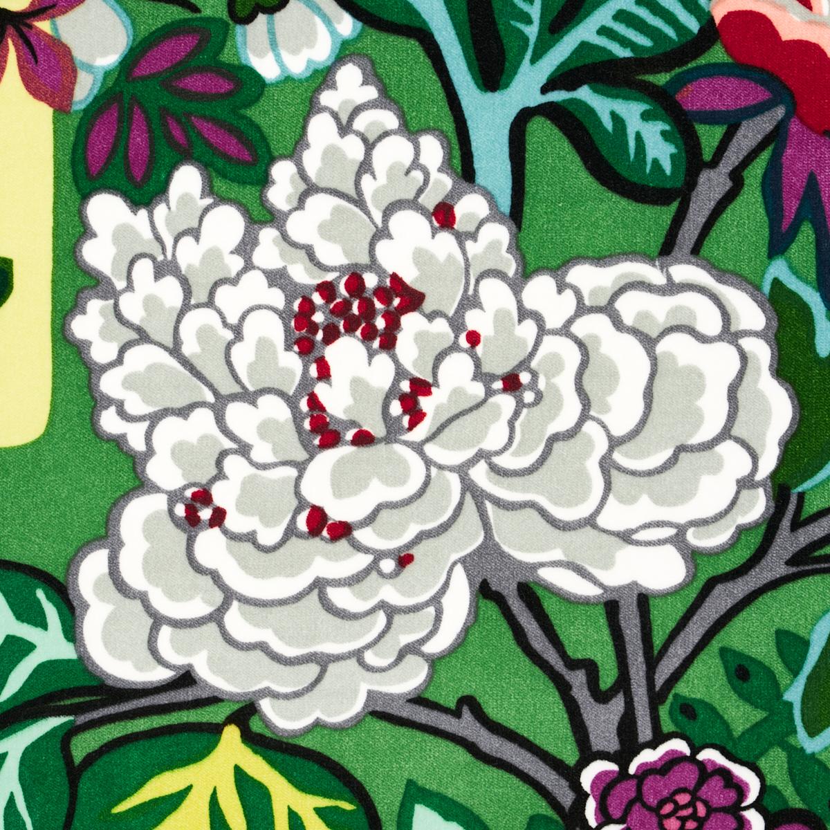 Schumacher Chiang Mai Dragon Velvet Jade Fabric