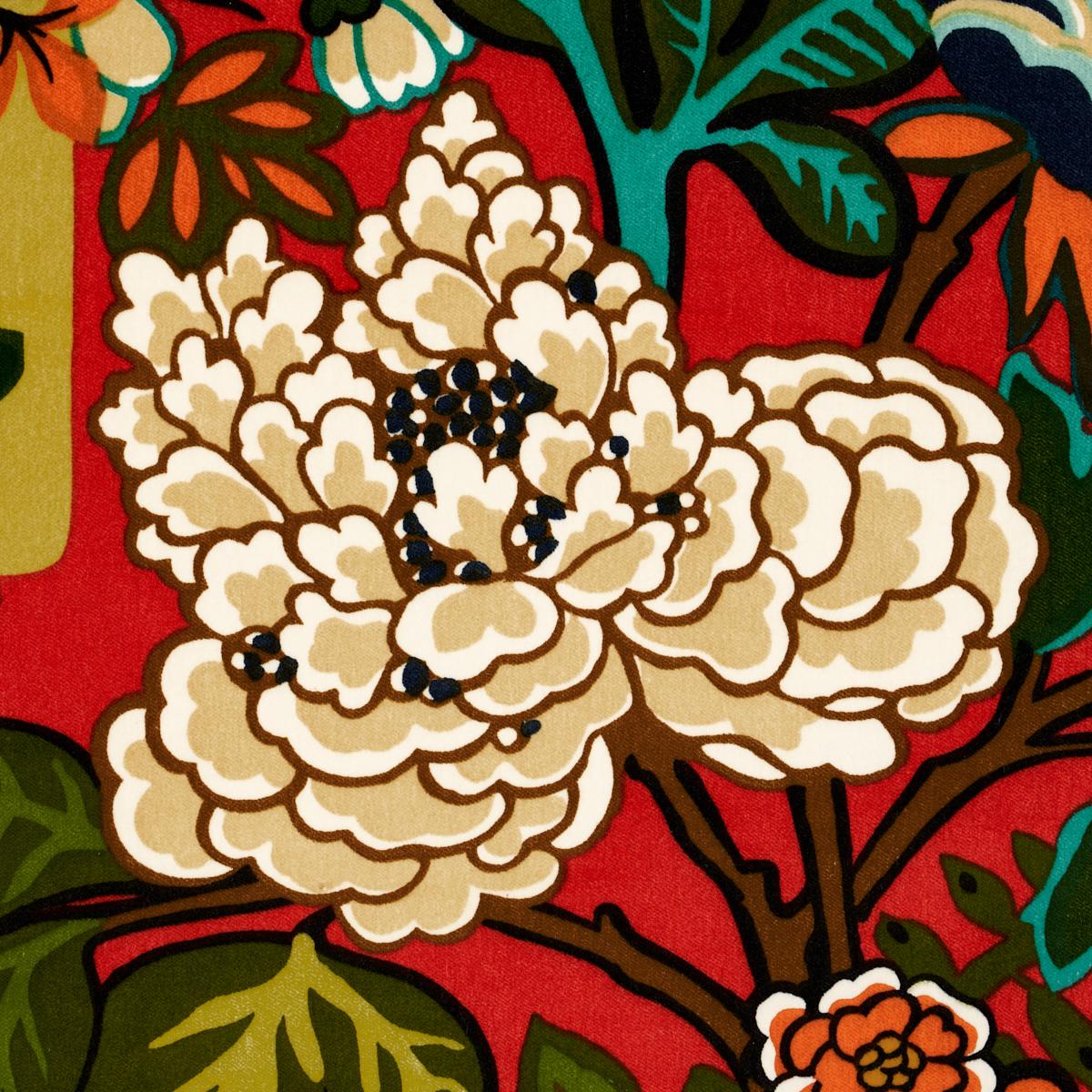 Schumacher Chiang Mai Dragon Velvet Lacquer Fabric