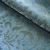 Schumacher Arbor Forest Slate Blue Fabric