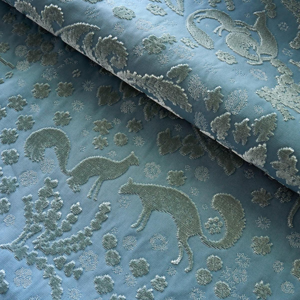 Schumacher Arbor Forest Slate Blue Fabric