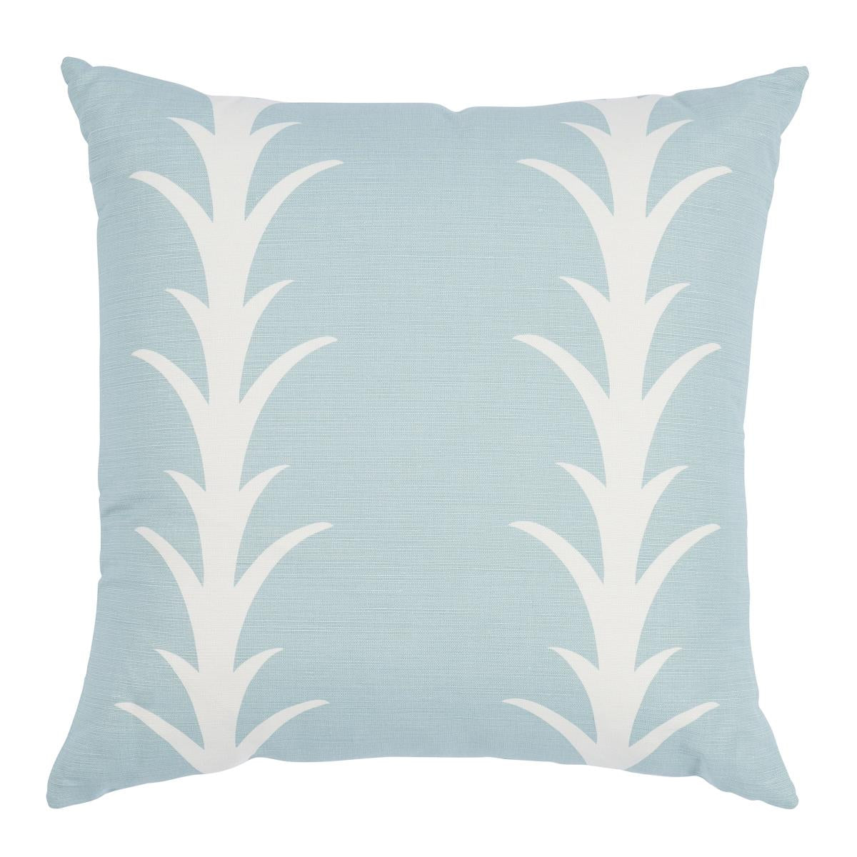 Schumacher Sky 22" x 22" Acanthus Stripe Pillow