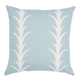 Schumacher Sky 22" x 22" Acanthus Stripe Pillow
