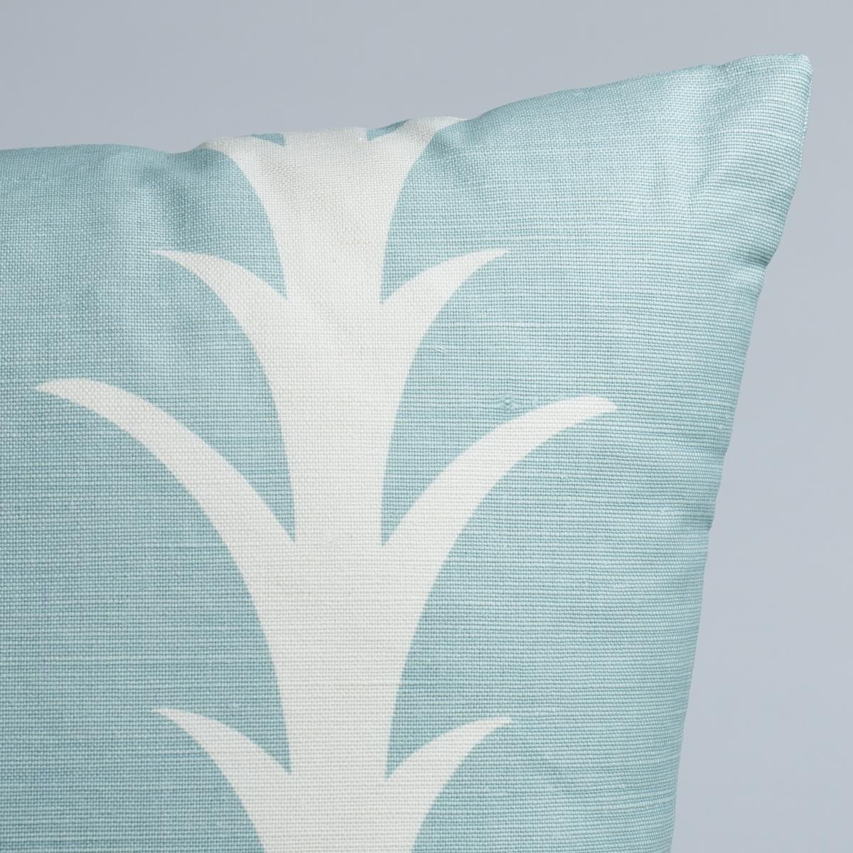 Schumacher Sky 22" x 22" Acanthus Stripe Pillow