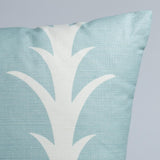 Schumacher Acanthus Stripe Sky 22" x 22" Pillow