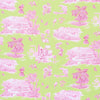 Schumacher Toussaint Toile Pink & Green Fabric
