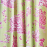 Schumacher Toussaint Toile Pink & Green Fabric