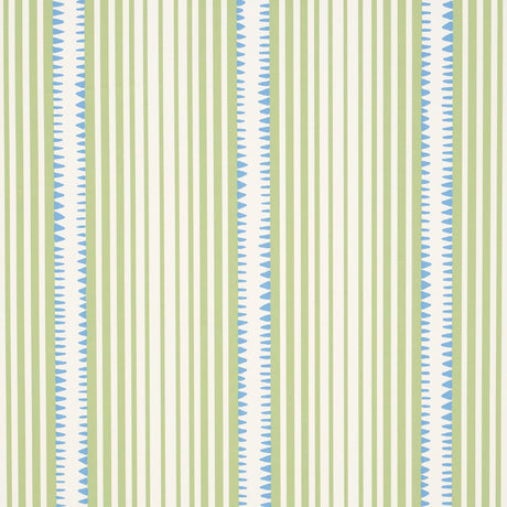 Schumacher Moncorvo Green & Blue Wallpaper