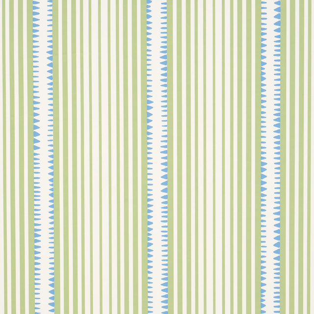 Schumacher Moncorvo Green & Blue Wallpaper