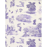 Schumacher Toussaint Toile Purple On Cream Wallpaper