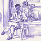 Schumacher Toussaint Toile Purple On Cream Wallpaper