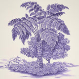 Schumacher Toussaint Toile Purple On Cream Wallpaper