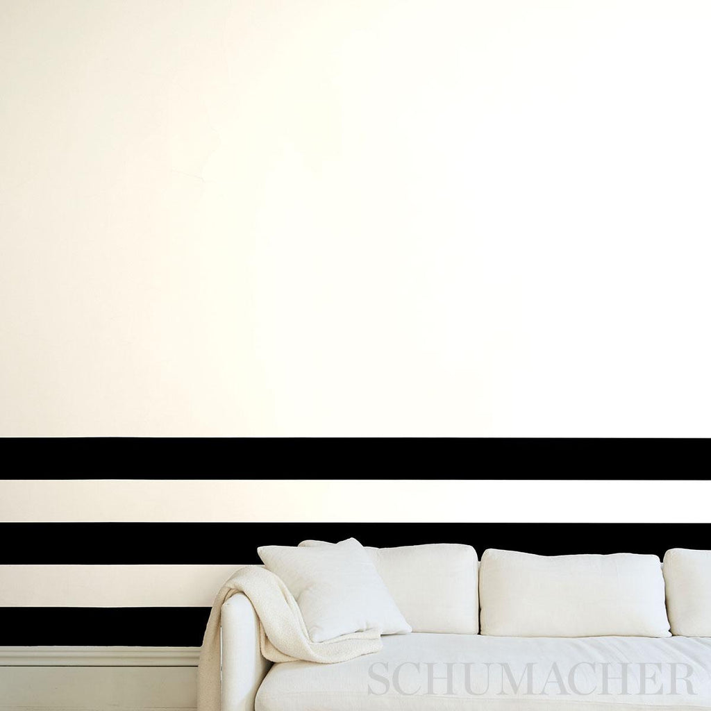 Schumacher Virginia Panel B Black Wallpaper