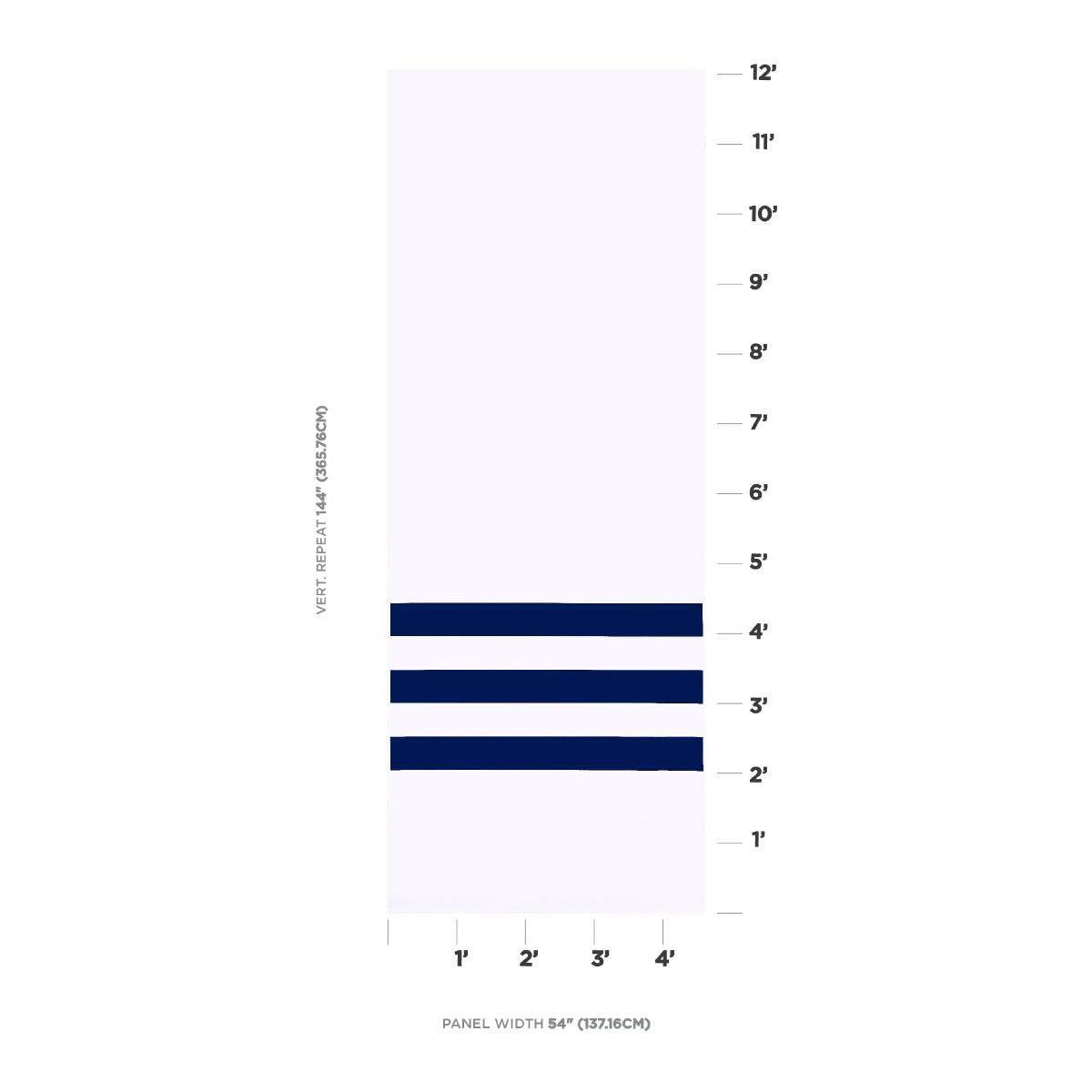 Schumacher Virginia Panel B Cobalt Wallpaper