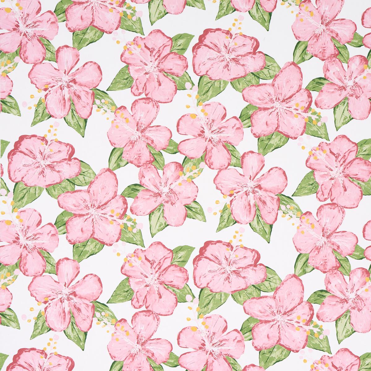 Schumacher Fabienne Pink Wallpaper