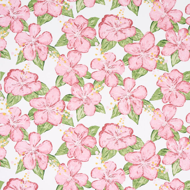 Schumacher Fabienne Pink Wallpaper