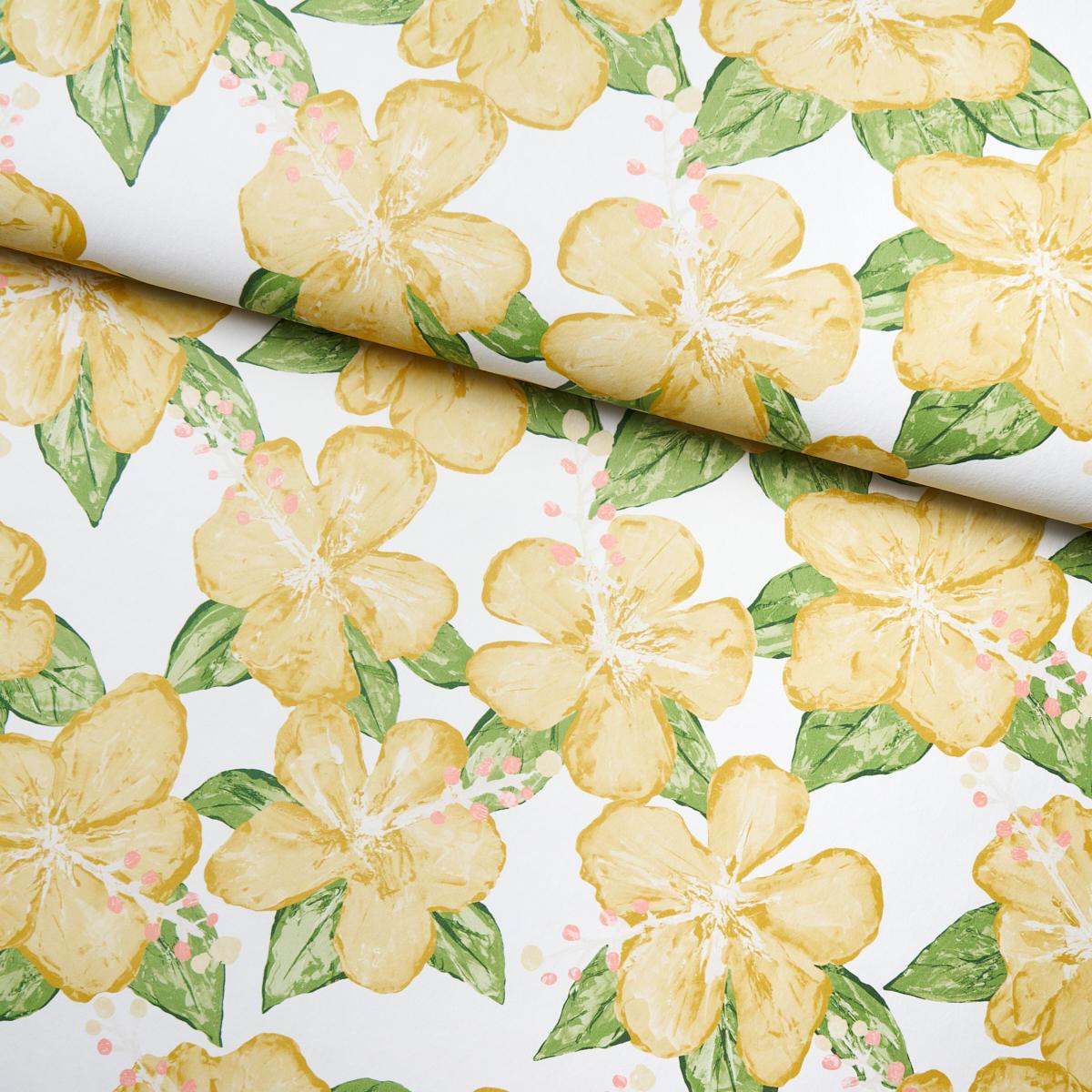 Schumacher Fabienne Yellow Wallpaper