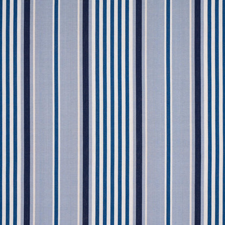 Schumacher Minzer Cotton Stripe Blue Fabric