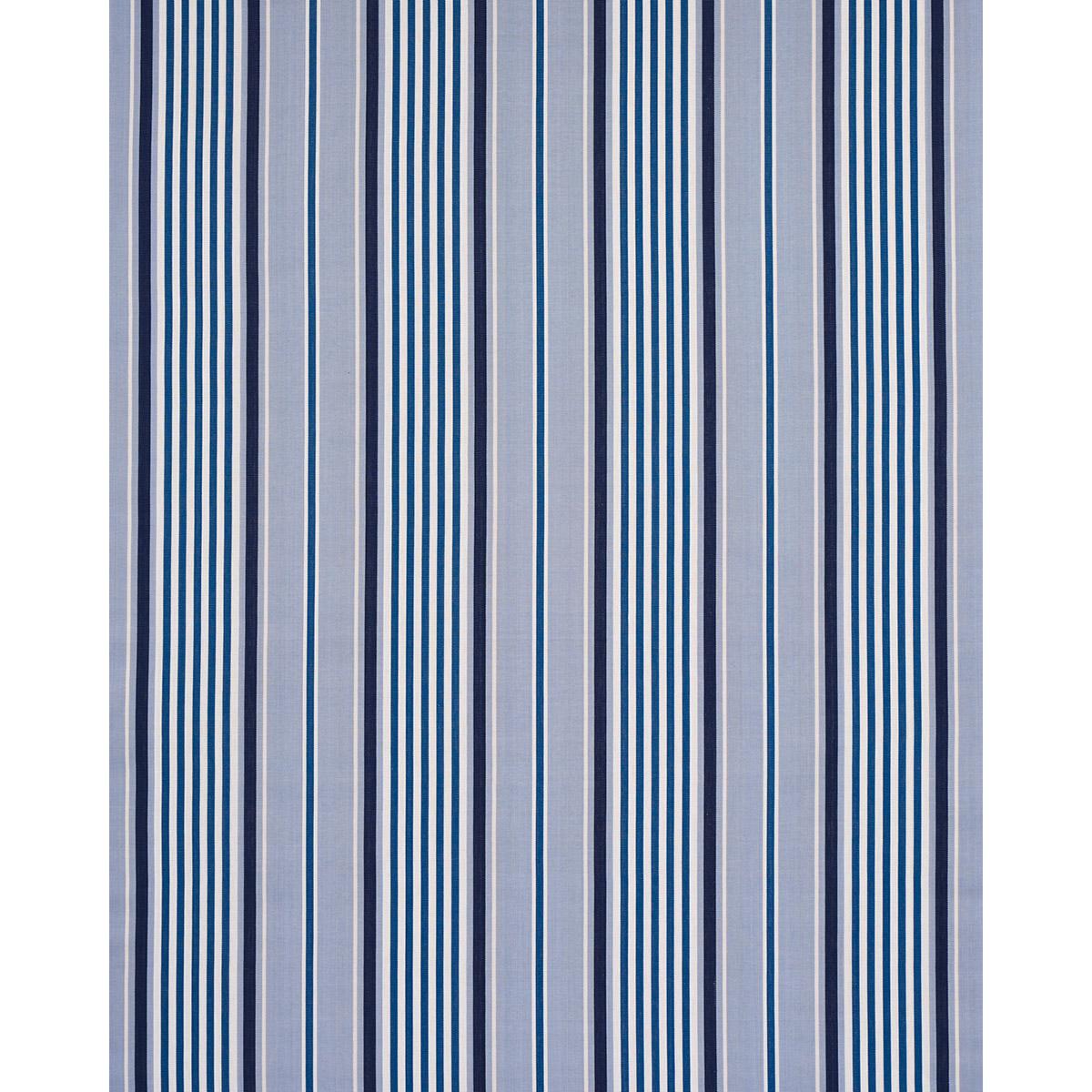 Schumacher Minzer Cotton Stripe Blue Fabric