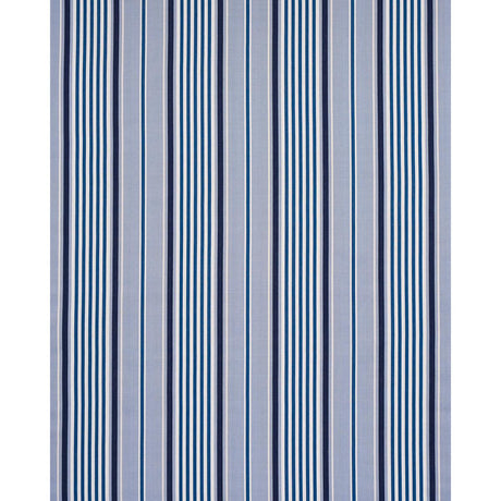 Schumacher Minzer Cotton Stripe Blue Fabric