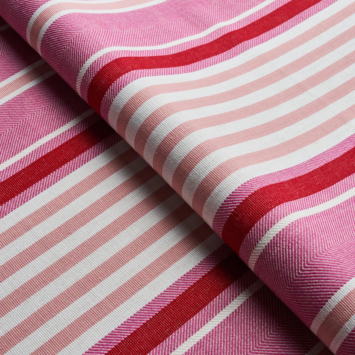 Schumacher Minzer Cotton Stripe Pink Fabric